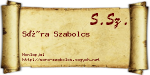 Sára Szabolcs névjegykártya