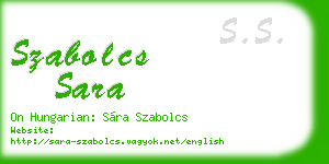 szabolcs sara business card