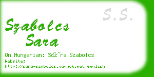 szabolcs sara business card